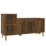 vidaXL Meuble TV Chêne fumé 100x35x55 cm Bois d'ingénierie