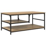vidaXL Table basse Chêne artisanal 90 x 49 x 40 cm Bois d'ingénierie