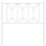 vidaXL Tête de lit de remplacement métal blanc 80 cm