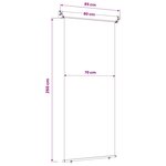 vidaXL Store latéral de balcon 100  polyester fer acier