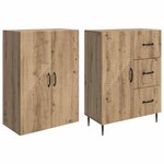 vidaXL Ensemble de Meubles 2 Pièces Chêne artisanal 66 x 34 5 x 89 5 cm