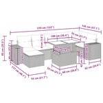 vidaXL Salon de jardin 5 Pièces avec coussins noir résine tressée