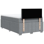vidaXL Sommier à lattes de lit et matelas gris clair 120x190 cm tissu