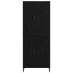 vidaXL Haut Armoire Chêne noir 69 5 x 34 x 180 cm Bois d'ingénierie
