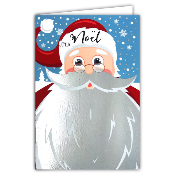 Carte Joyeux Noël avec Enveloppe Blanche 12x17cm