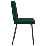 vidaXL Chaises à manger lot de 2 Vert foncé Velours