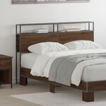 vidaXL Tête de lit de rangement Chêne marron 135 cm Bois d'ingénierie