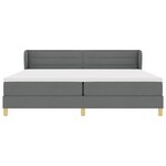 vidaXL Lit à Ressorts avec Matelas Crème 90x200 cm Tissu Gris foncé