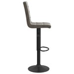 vidaXL Tabourets de bar lot de 2 gris foncé velours