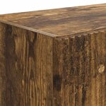 vidaXL Meuble TV mural Chêne fumé 59 5 x 31 x 100 cm Bois d'ingénierie