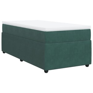 vidaXL Sommier à lattes de lit avec matelas Vert foncé 90x190 cm