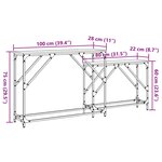 vidaXL Tables console gigognes 2 Pièces noir bois d'ingénierie