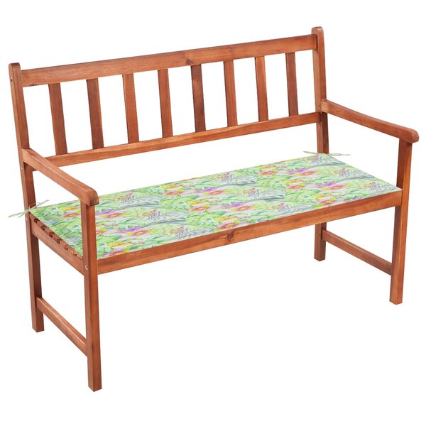 vidaXL Banc de jardin avec coussin 120 cm Bois d'acacia massif