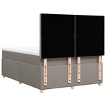 vidaXL Sommier à lattes de lit avec matelas Taupe 140x190 cm Tissu