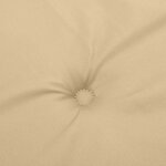 vidaXL Coussins de chaise à dossier bas lot de 2 beige mélangé tissu