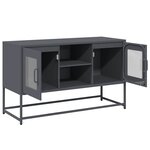 vidaXL Meuble TV anthracite 100 5x39x60 5 cm acier