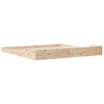 vidaXL Cadre de lit Marron 180 x 200 cm Bois massif en pin