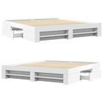 vidaXL Cadre de lit sans matelas blanc 180x200 cm bois d'ingénierie