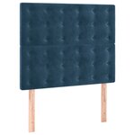 vidaXL Sommier à lattes de lit avec matelas Bleu foncé 100x200 cm