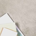 vidaXL Tapis en Fourrure Synthétique de Lapin Olite Beige 80 x 200 cm