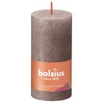 Bolsius Bougies pilier rustiques Shine 8 Pièces 100x50 mm Taupe rustique