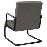 Vidaxl chaise cantilever gris foncé similicuir