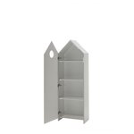 CASAMI Armoire 1 porte Gris + Armoire ouverte + Armoire 1 porte Rose