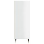 vidaXL Buffet blanc brillant 34 5x32 5x90 cm bois d'ingénierie