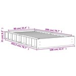 vidaXL Cadre de lit sans matelas cire marron 90x200 cm bois pin massif
