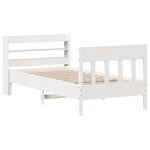 vidaXL Cadre de lit sans matelas blanc 90x200 cm bois de pin massif