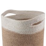 vidaXL Ensemble de Pots à Plantes 2 Pièces Naturel et Blanc Ø 21 x 21 cm