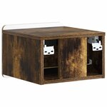 vidaXL Cabinet de chevet mural 2 pc Chêne fumé 33 x 34 5 x 24 cm