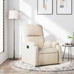 vidaXL Fauteuil inclinable beige tissu microfibre