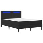 vidaXL Cadre de lit avec bandes LED Noir 120 x 200 cm Simili cuir