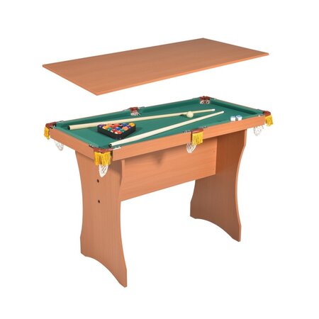 Billard 2 en 1 avec plateau convertible bureau - 112 x 56 x 79 cm