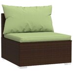 Vidaxl salon de jardin 12 pièces avec coussins marron résine tressée