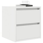vidaXL Table de chevet murale blanc 38x34x40 cm