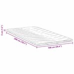 vidaXL Coussins de Matelas Blanc 100 x 200 cm Polyester sans colle