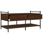 vidaXL Table basse chêne marron 99x50x50 cm bois d'ingénierie