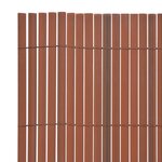 Vidaxl clôture de jardin double face pvc 150 x 300 cm marron