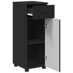 vidaXL Ensemble de mobilier de salle de bain avec tiroir 3 Pièces Noir