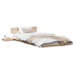 vidaXL Cadre de lit Marron 90 x 190 cm bois
