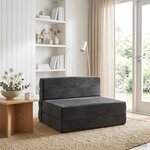 vidaXL Canapé-lit pliable Gris foncé 70 x 72 x 60 cm Tissu