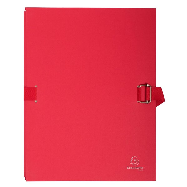 Chemise Dos Extensible Avec Rabat Papier - 24x32cm - Rouge - X 10 - Exacompta