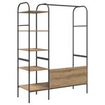 vidaXL Porte-vêtements avec étagères Chêne 120x44x160 cm Bois d'ingénierie