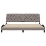 vidaXL Cadre de lit avec LED sans matelas taupe 200x200 cm tissu