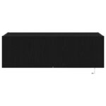 vidaXL Meuble TV mural Montage mural 2 Pièces Chêne noir 100 x 35 x 31 cm