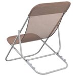 vidaXL Chaises de plage pliantes 2Pièces textilène acier enduit de poudre