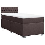 vidaXL Sommier à lattes de lit avec matelas Marron foncé 90x190 cm