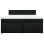 vidaXL Sommier à lattes de lit avec matelas Noir 180x200 cm Tissu